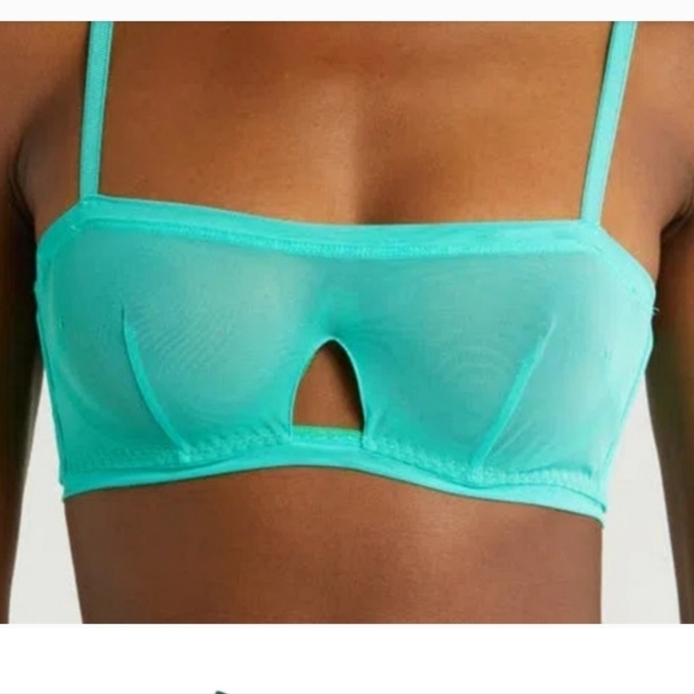 We Are HAH x Free People Wired Bra Teal 30-38DD NEW!